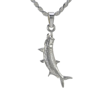 Tarpon hanging vertical by hook Pendant - Small