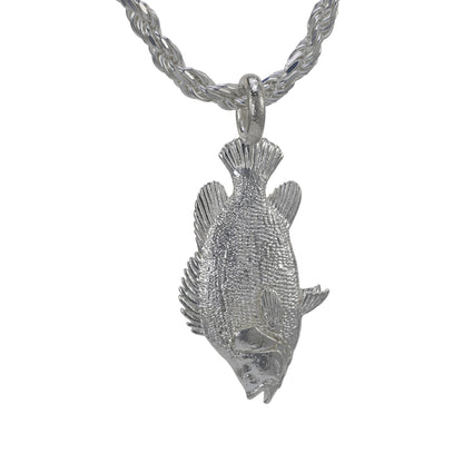 Tripletail Fish Pendant - Vertical Tail Hung - Large