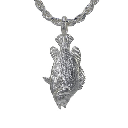 Tripletail Fish Pendant - Vertical Tail Hung - Large