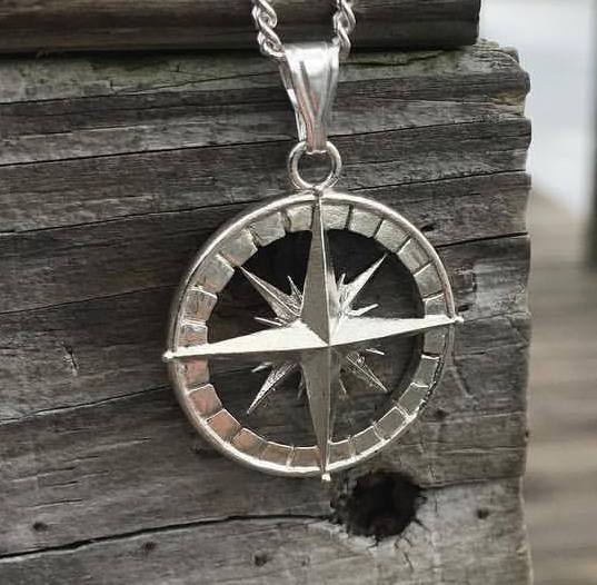 Compass Rose Pendant - Large