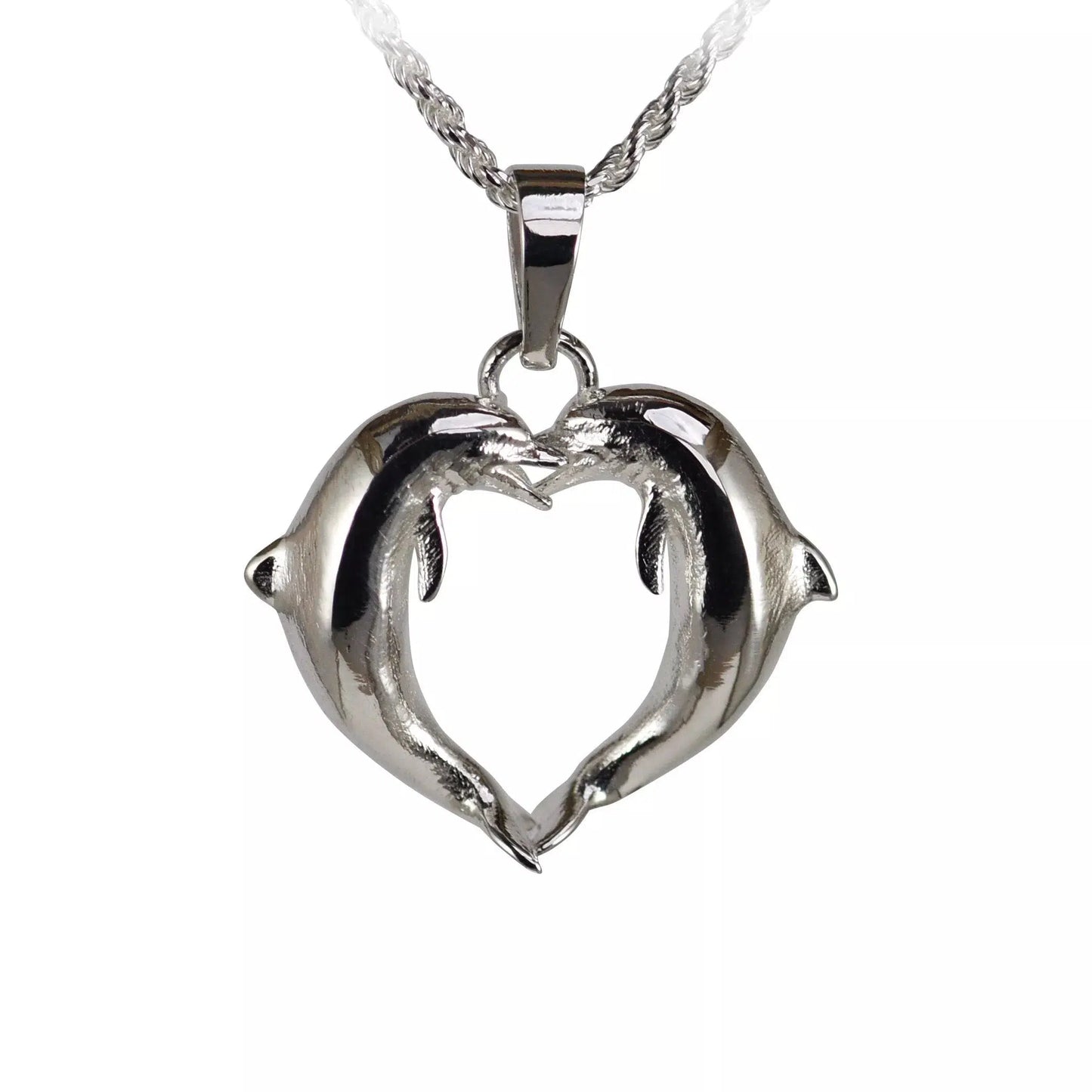 Dolphin Heart Pendant - Small
