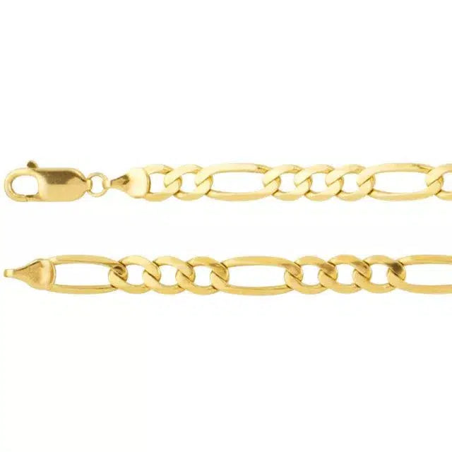 Figaro Necklace - 5.5 mm - 14k Yellow Gold