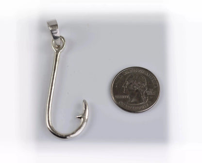 extra large fish hooks Fishing Hook Pendant - Extra Large