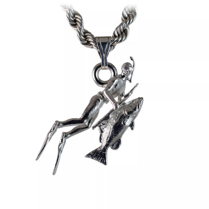 Freediver Pendant - Spearfishing - Black Grouper - Large