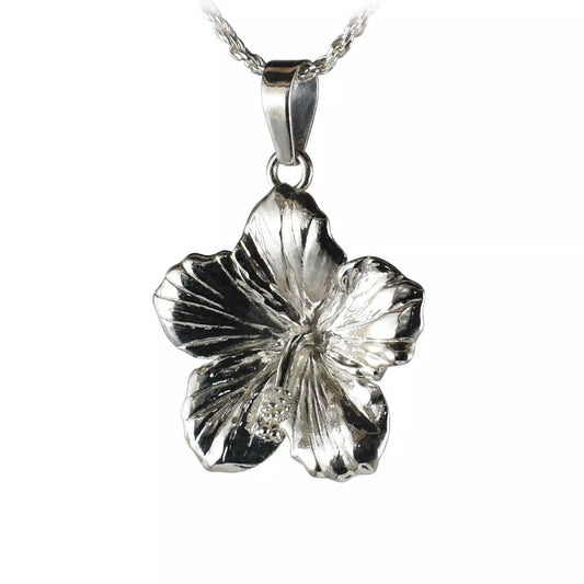 Hawaiian Hibiscus Flower Pendant - Medium