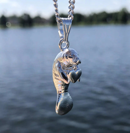 Manatee Heart Pendant - Large