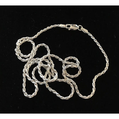 Rope Necklace - 1.7mm - Italian made Sterling Silver