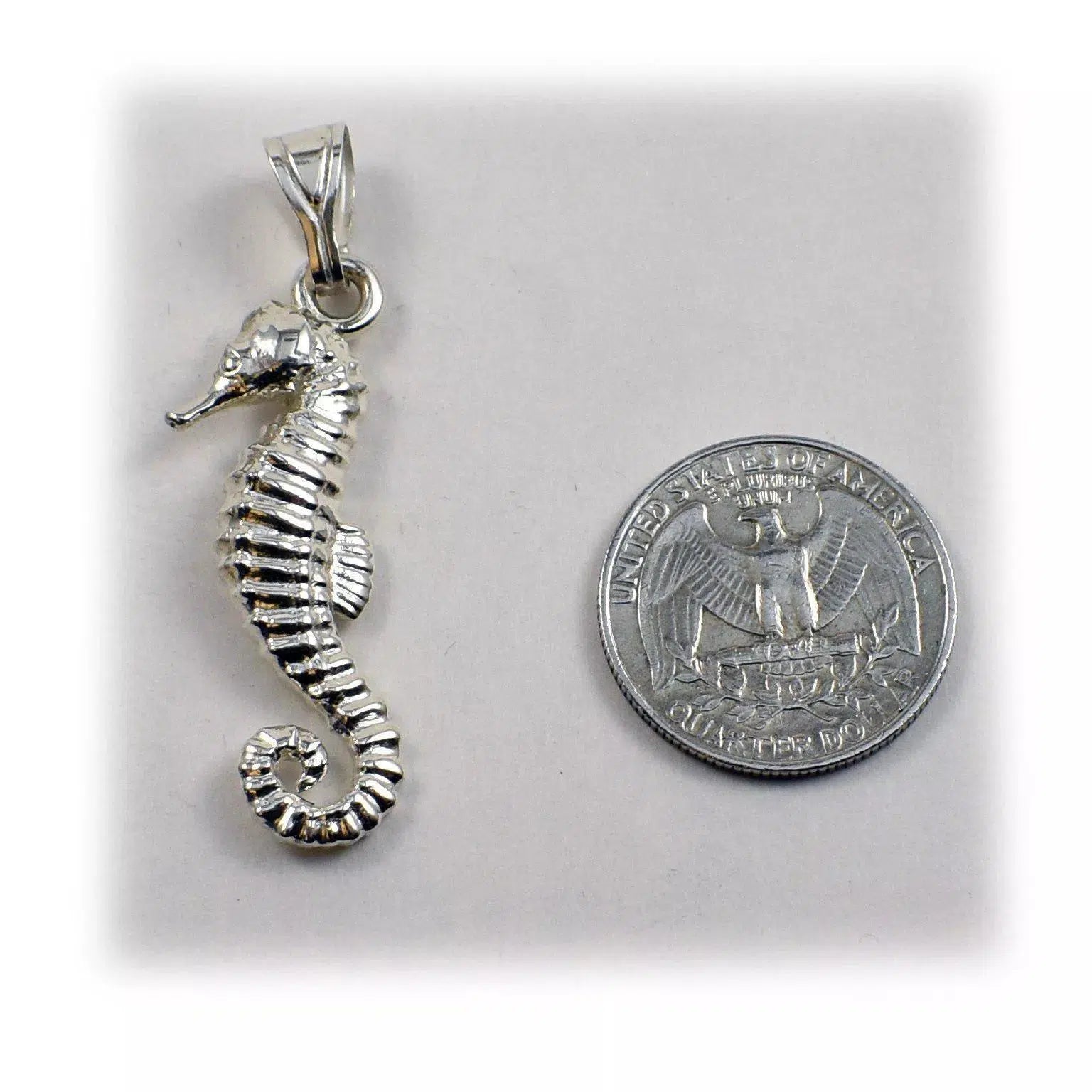 Seahorse Pendant Large Sea Shur Jewelry 14K Yellow Gold Solid