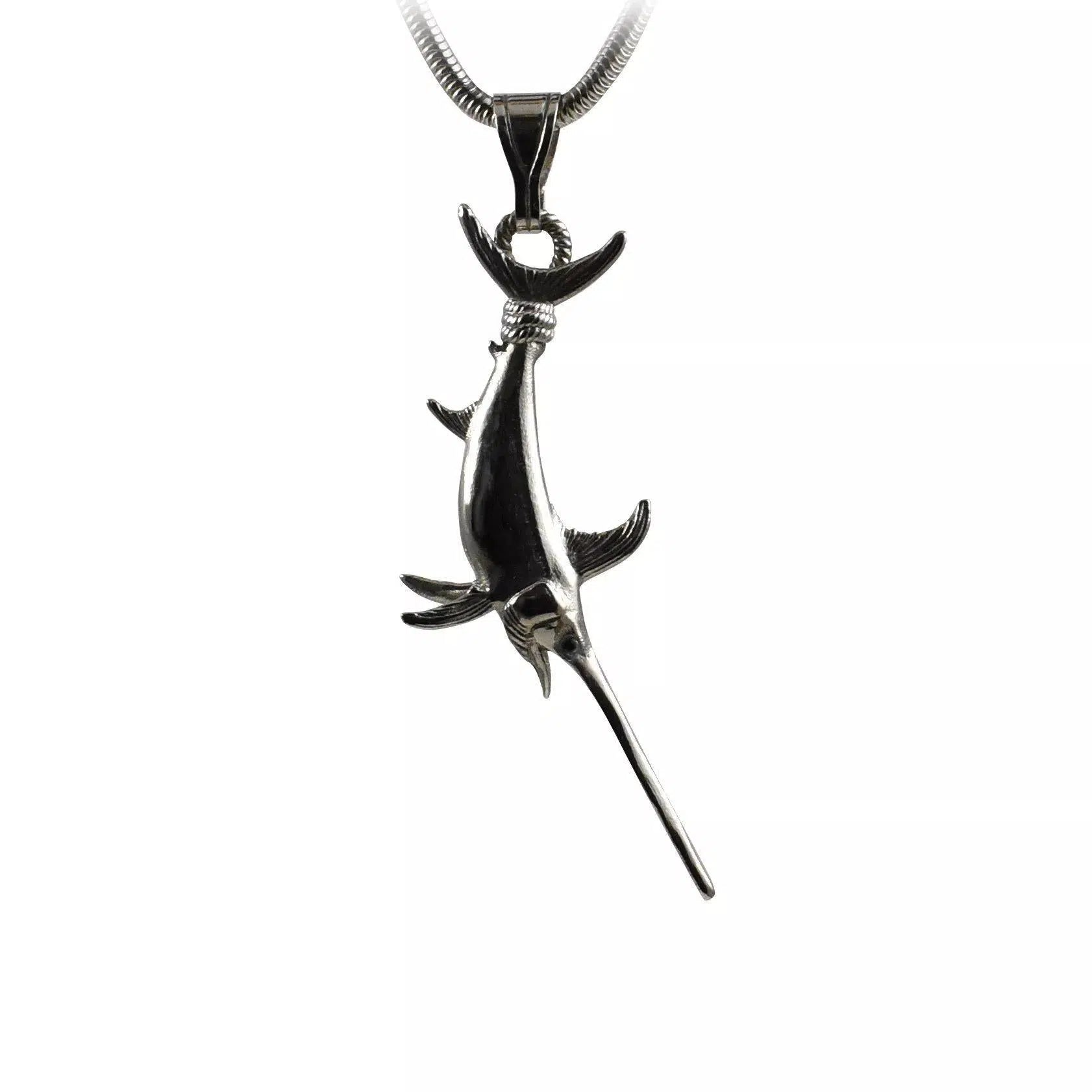 Swordfish Tail Hung Pendant - Large