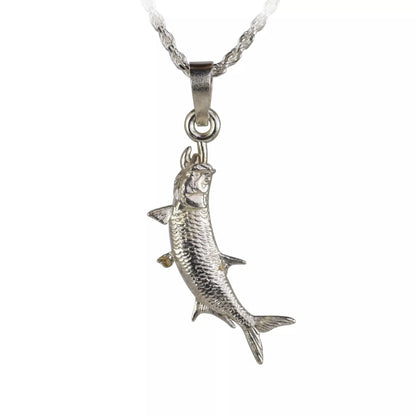 Tarpon hanging vertical by hook Pendant - Small